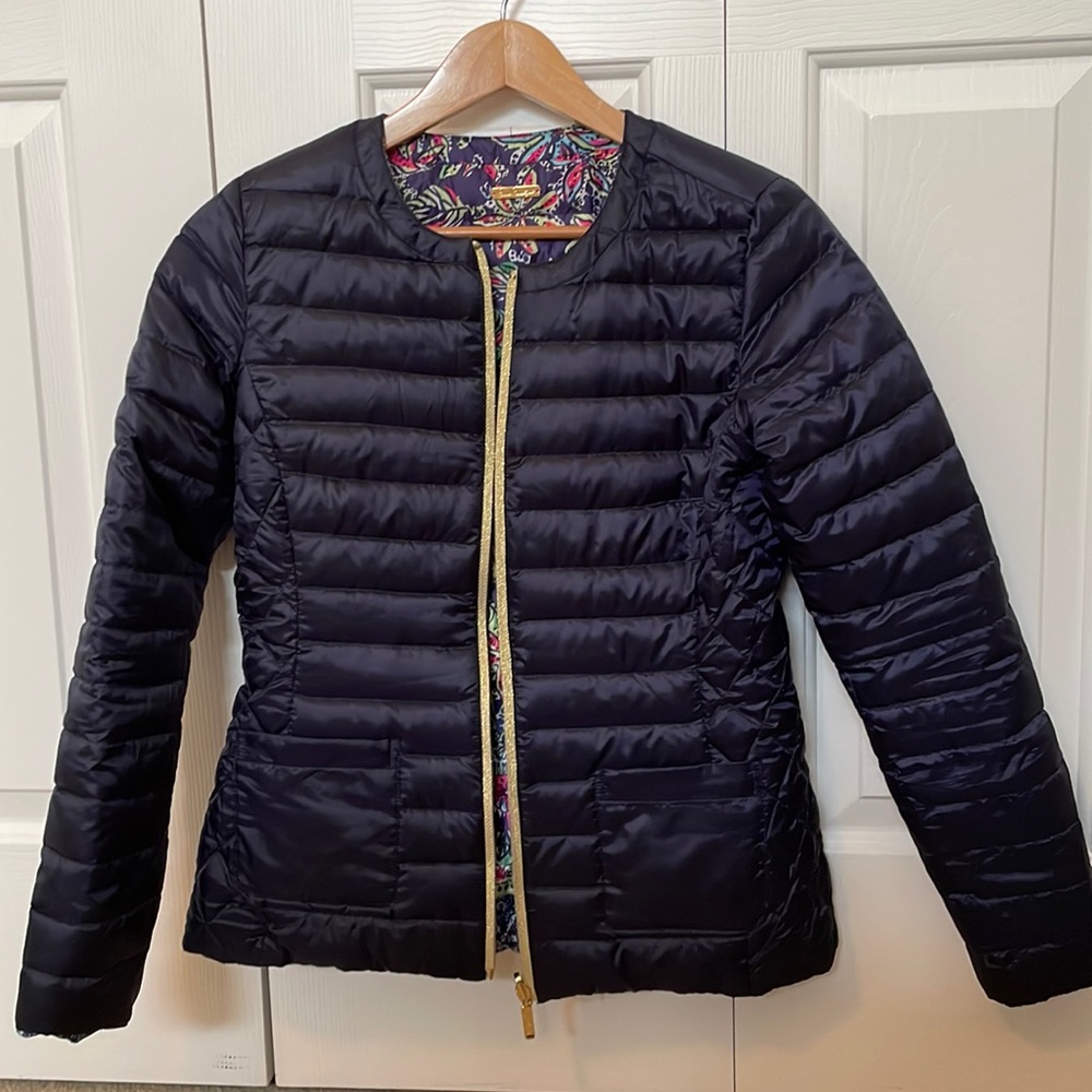 Lilly Pulitzer Reversible Down Jacket - Size Small